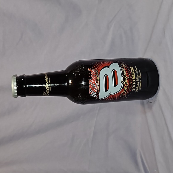 Large Giant Glass Budweiser Beer Bottle Bank-15" 64oz-Dale Earnhardt Jr #8-EC - Picture 2 of 10